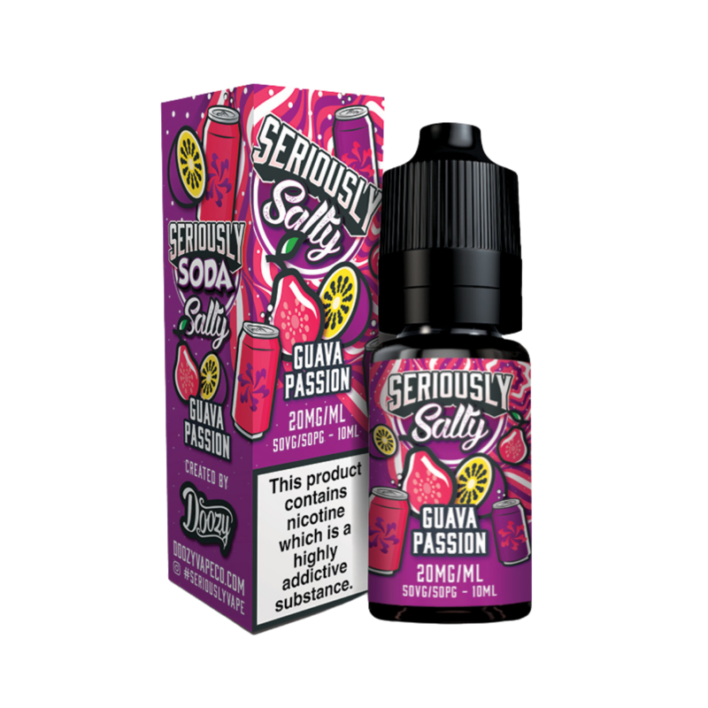 Guava Passion Seriously Soda Nic Salt E-liquid By Doozy Vape co 5 for £10