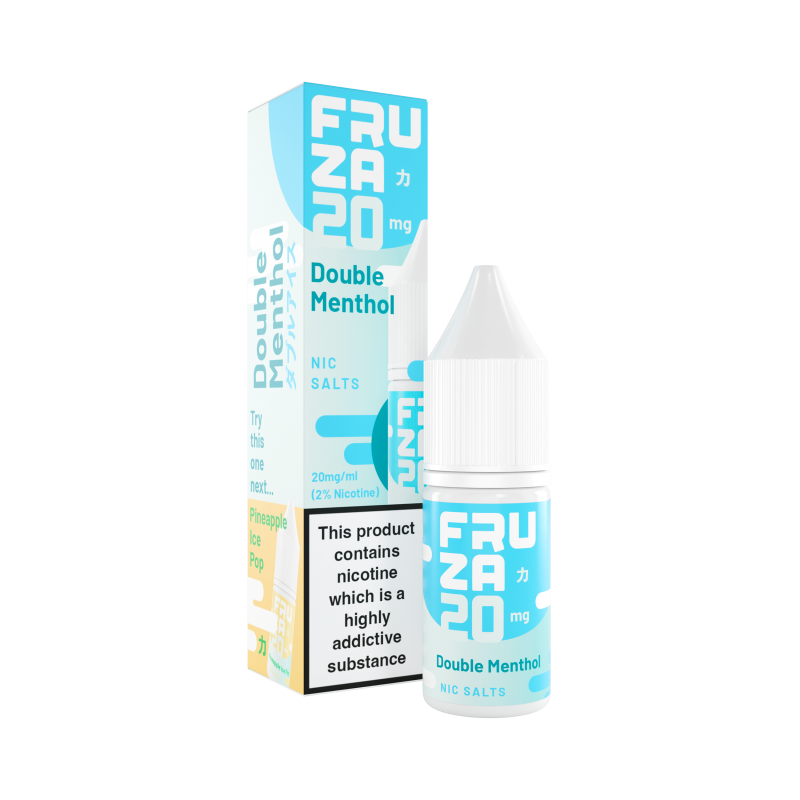 Double Menthol Nic Salt E-Liquid by Fruza - 5 for £10