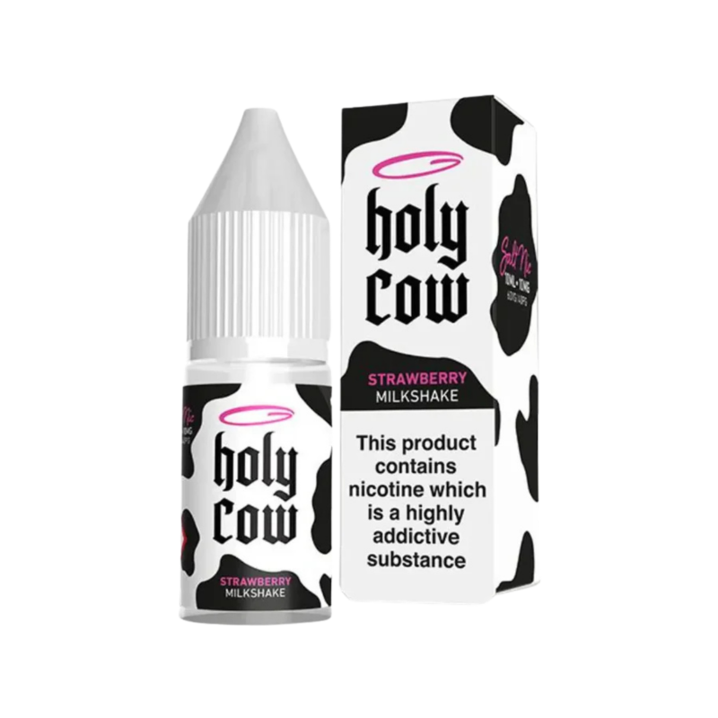 Strawberry Milkshake Nic Salt E-liquid By Holy Cow 5 for £10 (HOLYSM) by www.modfog.co.uk
