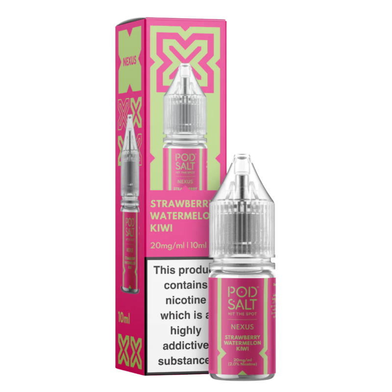 Strawberry Watermelon Kiwi Nic Salt E-Liquid by Pod Salt Nexus