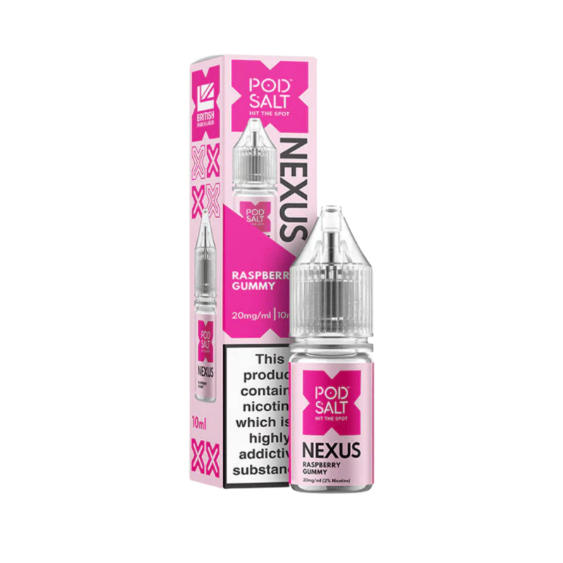 Raspberry Gummy Nic Salt E-Liquid by Pod Salt Nexus