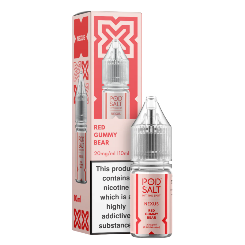 Red Gummy Bear Nic Salt E-Liquid by Pod Salt Nexus