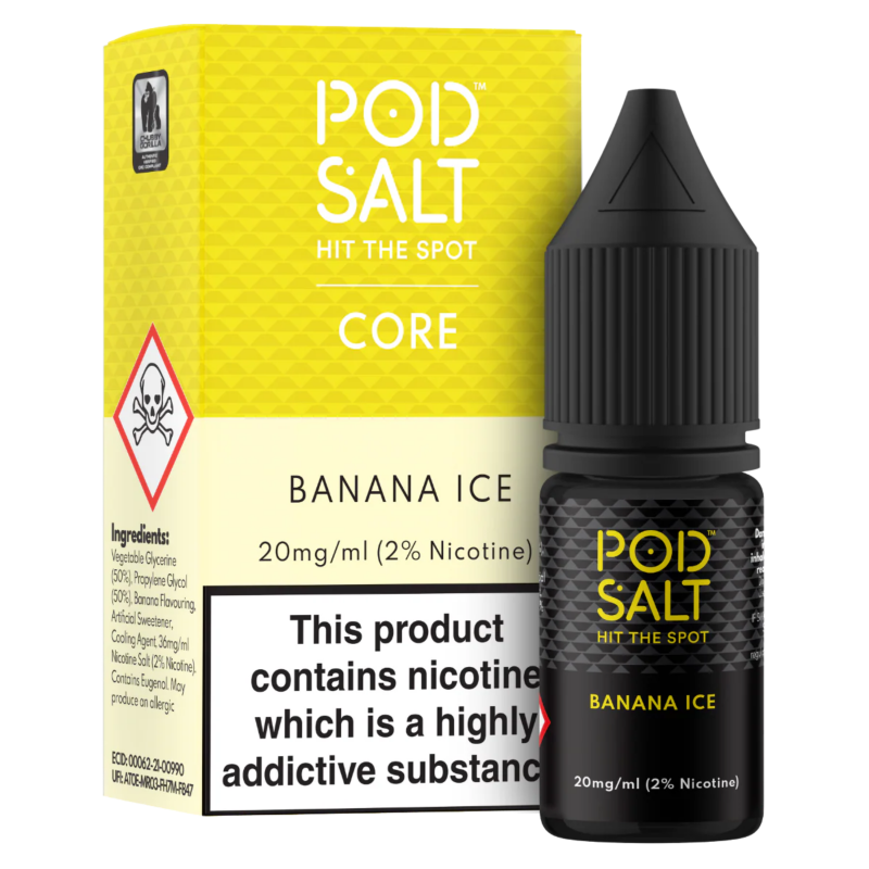 Banana Ice Nic Salt E-liquid By Pod Salt only 99p