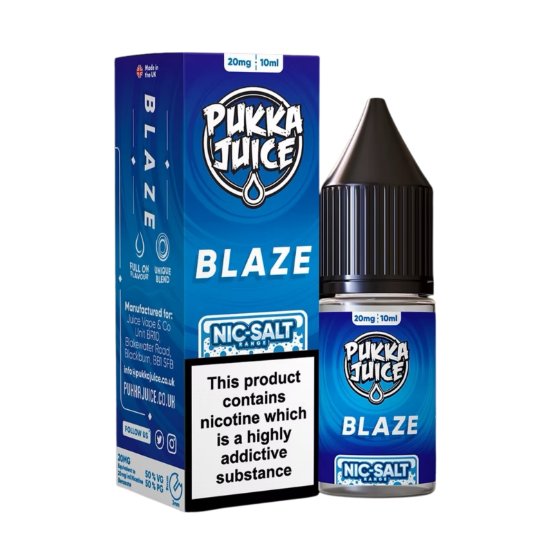 Blaze Nic Salt E-liquid By Pukka Juice 4 for £10