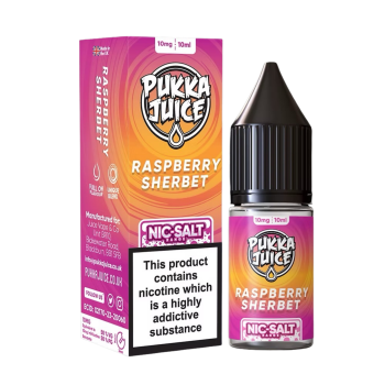 Raspberry Sherbet Nic Salt E-liquid By Pukka Juice 4 for £10