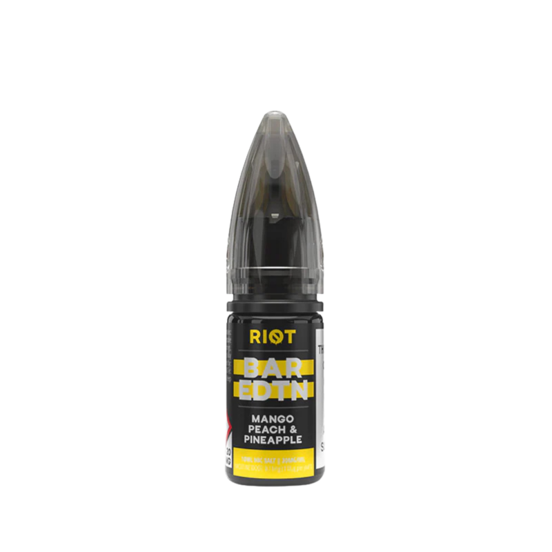 Mango, Peach & Pineapple Nic Salt E-liquid By Riot BAR EDTN 5 for £10