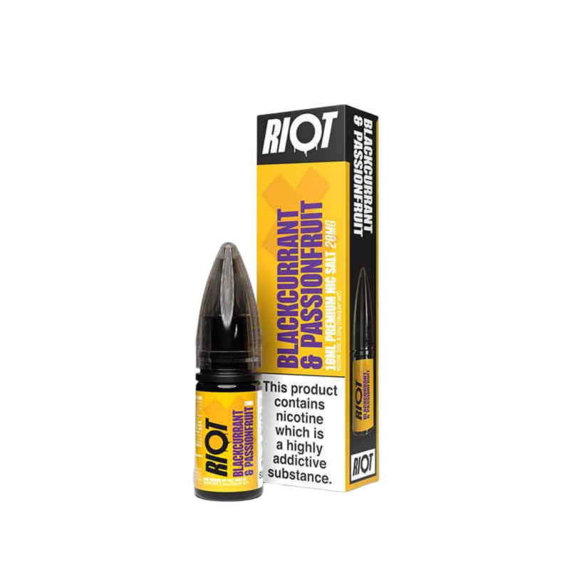 Blackcurrant Passionfruit Nic Salt E-liquid By Riot X 5 for £10 (RIOTXBP) by www.modfog.co.uk