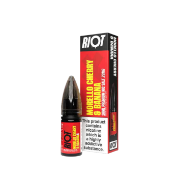 Morello Cherry Banana Nic Salt E-liquid By Riot X 5 for £10