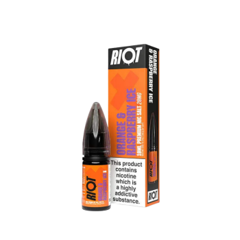 Orange & Raspberry Ice Nic Salt E-liquid By Riot X 5 for £10