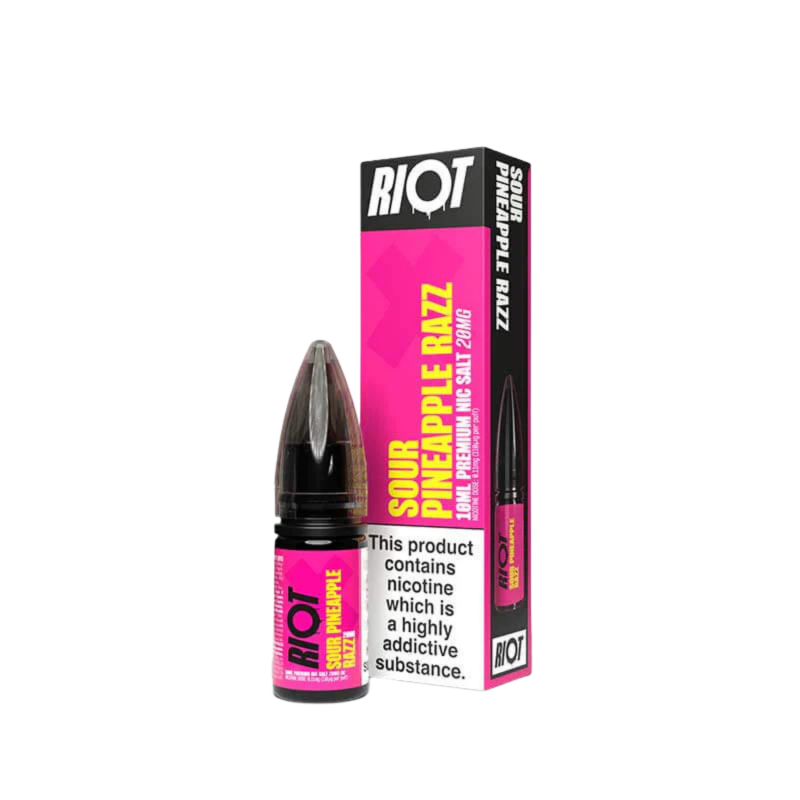 Sour Pineapple Razz Nic Salt E-liquid By Riot X 5 for £10