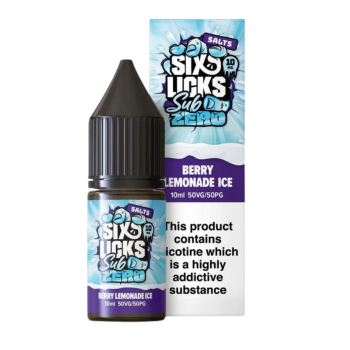 Berry Lemonade Ice Nic Salt E-Liquid by Six Licks Sub Zero only 99p
