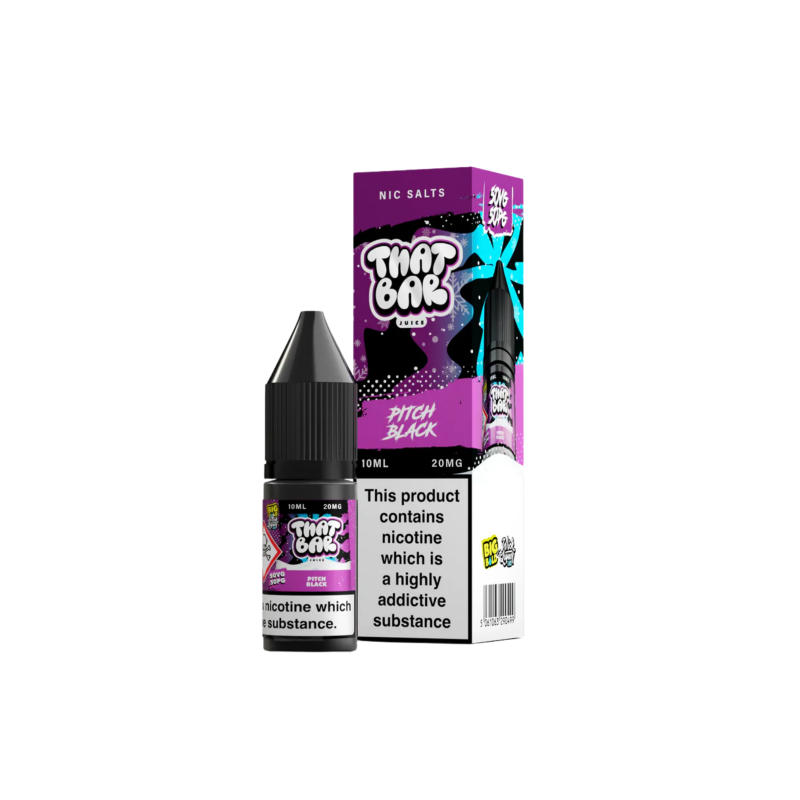 Pitch Black Nic Salt E-liquid By That Bar Juice 5 for £10 (TBJPB) by www.modfog.co.uk