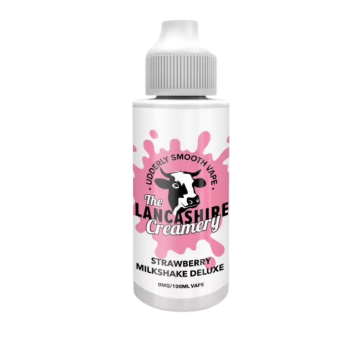 Strawberry Milkshake Deluxe Shortfill E-liquid By The Lancashire Creamery 100ml