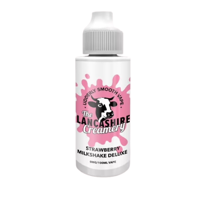 Strawberry Milkshake Deluxe Shortfill E-liquid By The Lancashire Creamery 100ml