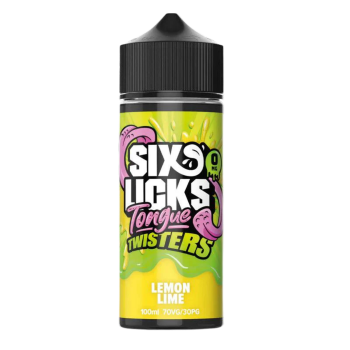 Lemon Lime Shortfill E-liquid By Six Licks Tongue Twisters 100ml
