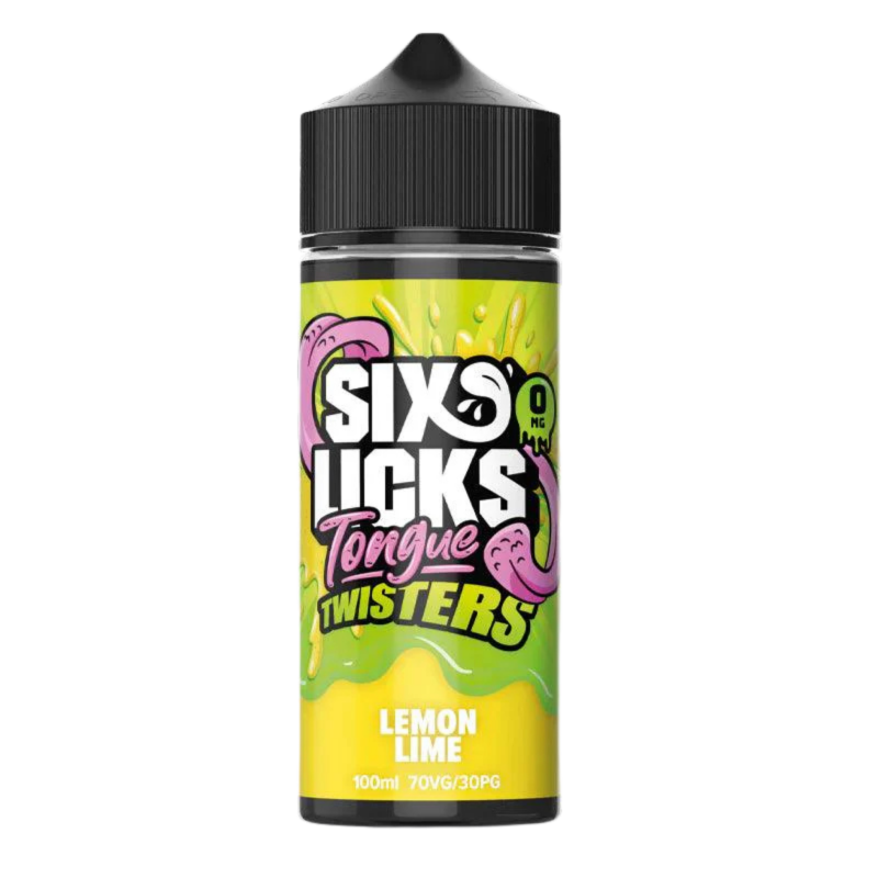 Lemon Lime Shortfill E-liquid By Six Licks Tongue Twisters 100ml