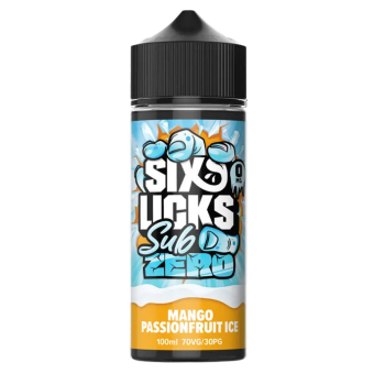 Mango Passionfruit Ice By Six Licks Sub Zero 100ml