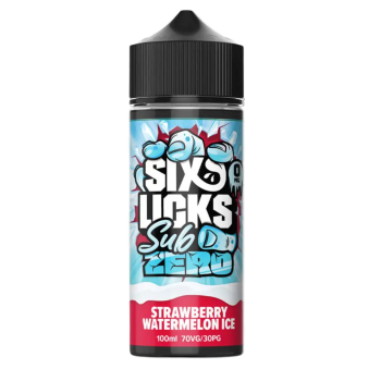 Strawberry Watermelon Ice Shortfill E-liquid By Six Licks 100ml